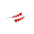 heart climber earrings_red and silver_frontview