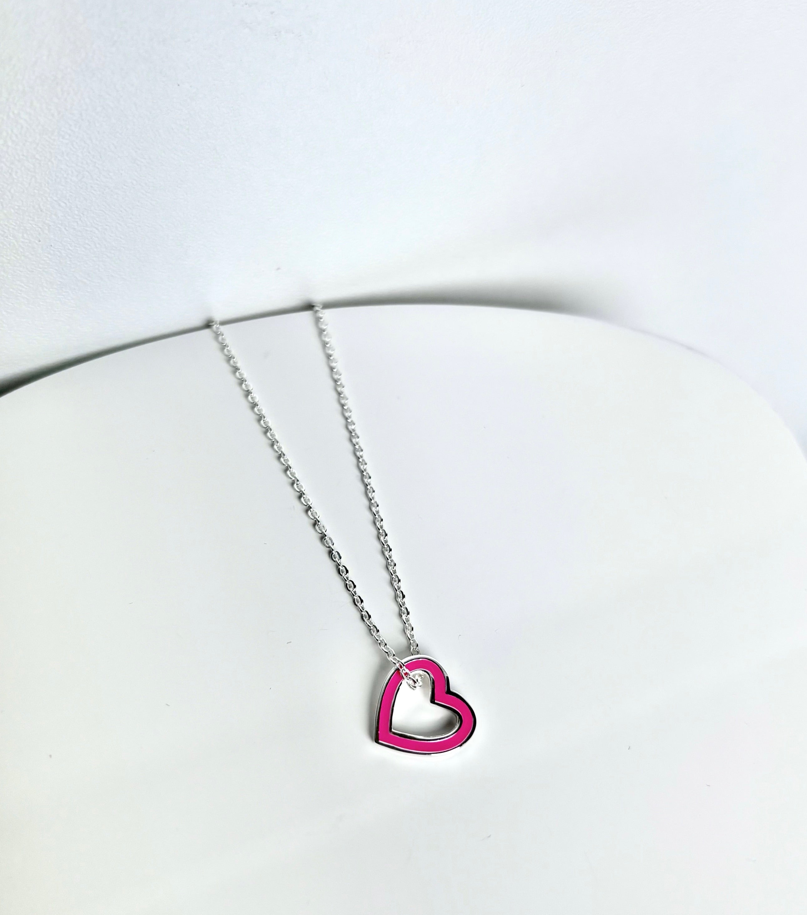 open-heart-necklace-pink-silver-front-view