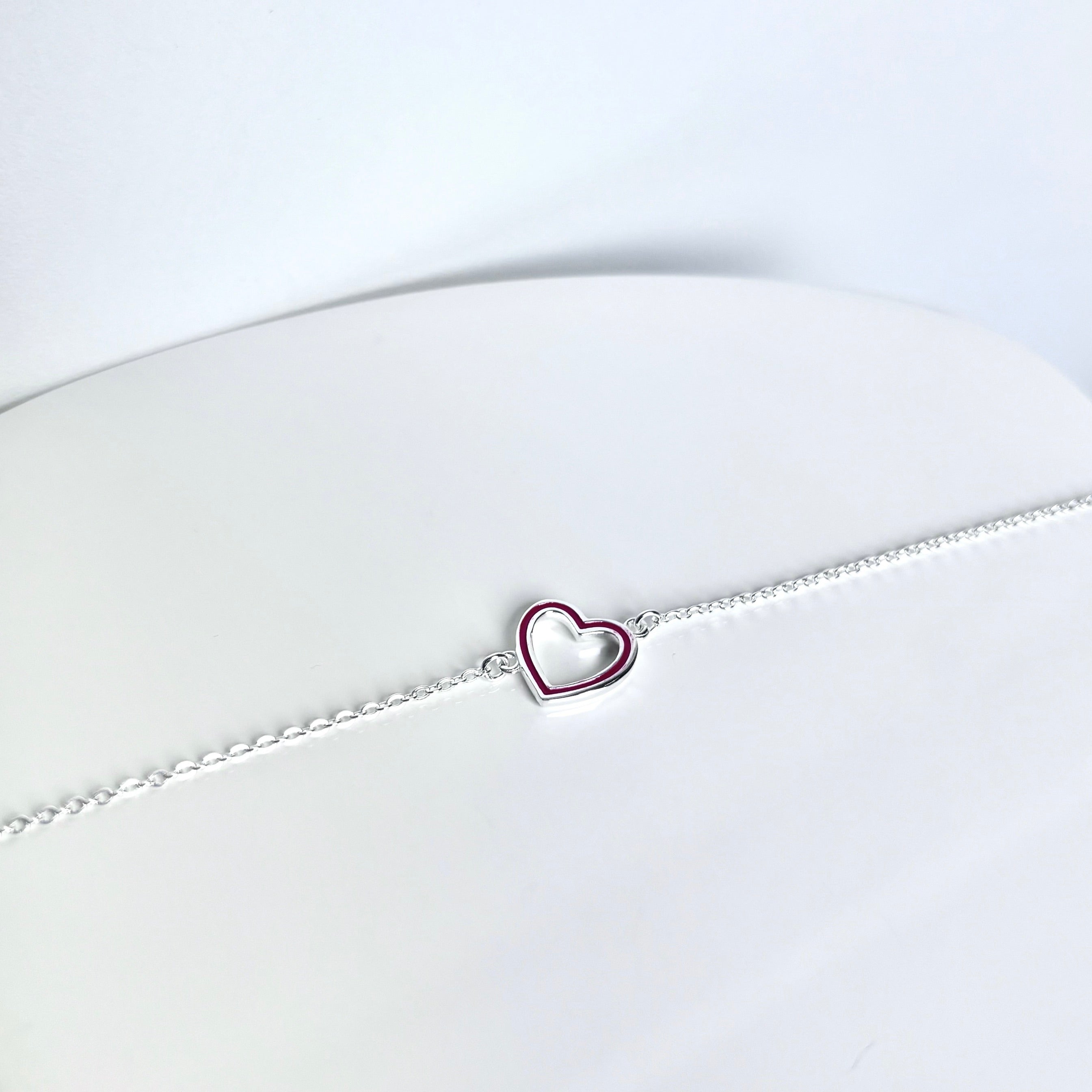 Open-Heart-Bracelet-purple-silver-top-front-view