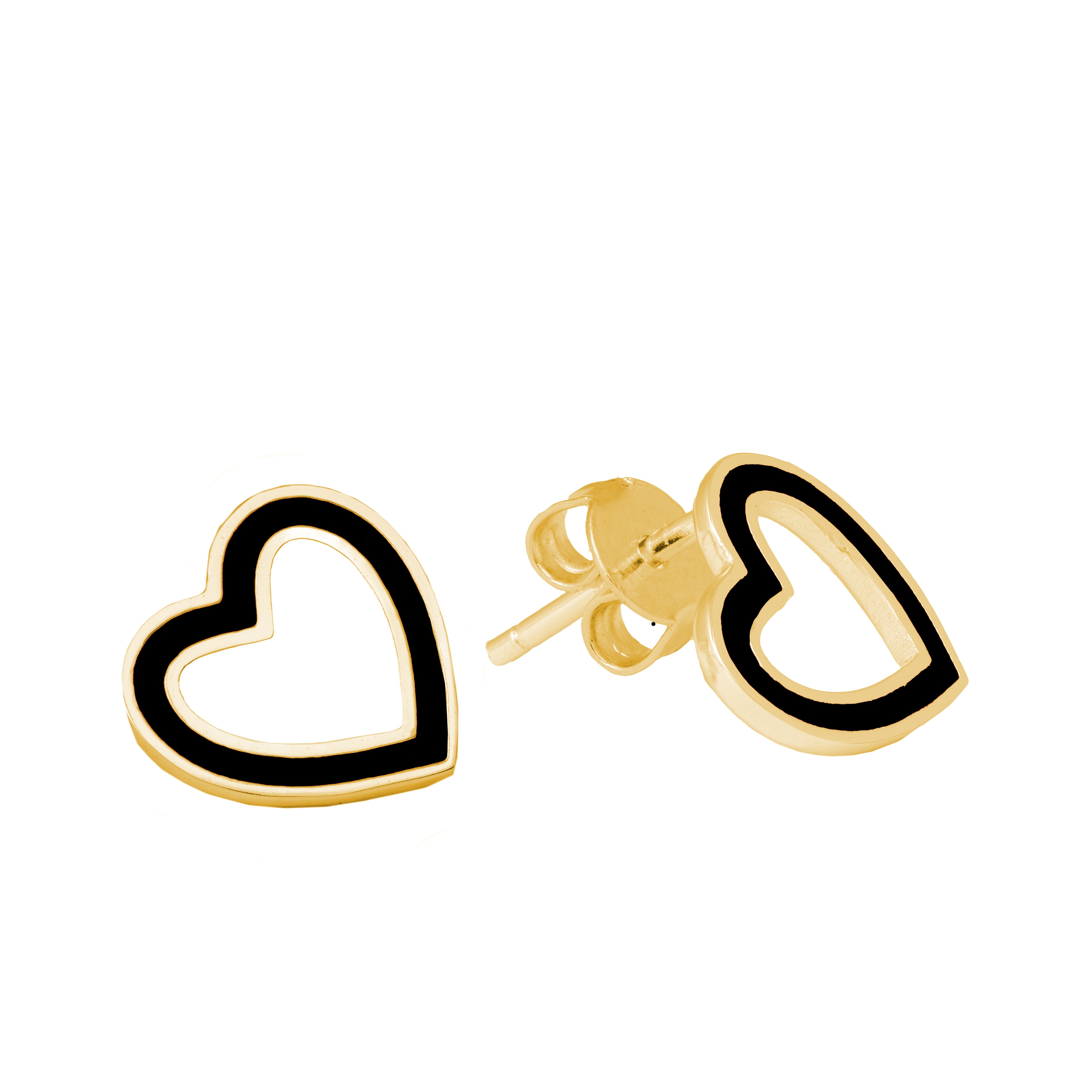 open-heart-studs-black-gold-front-view