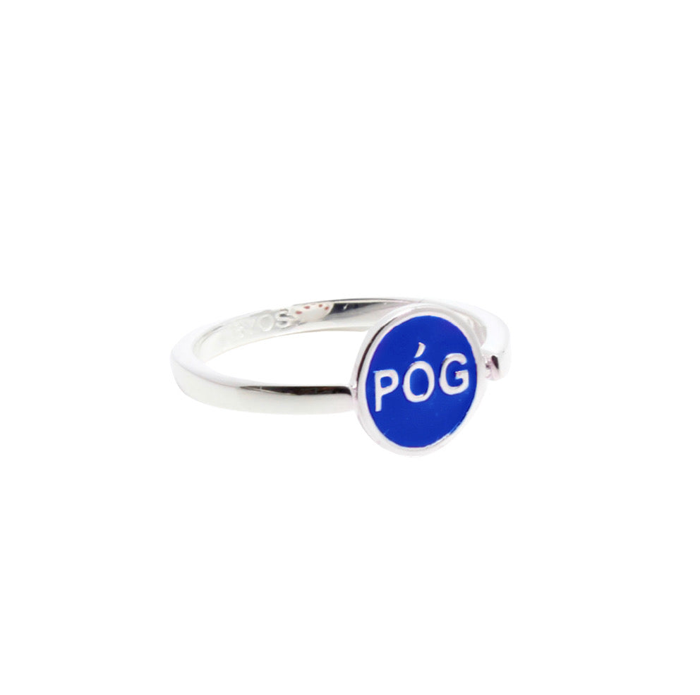 spinning-ring-blue-silver-side-front-view