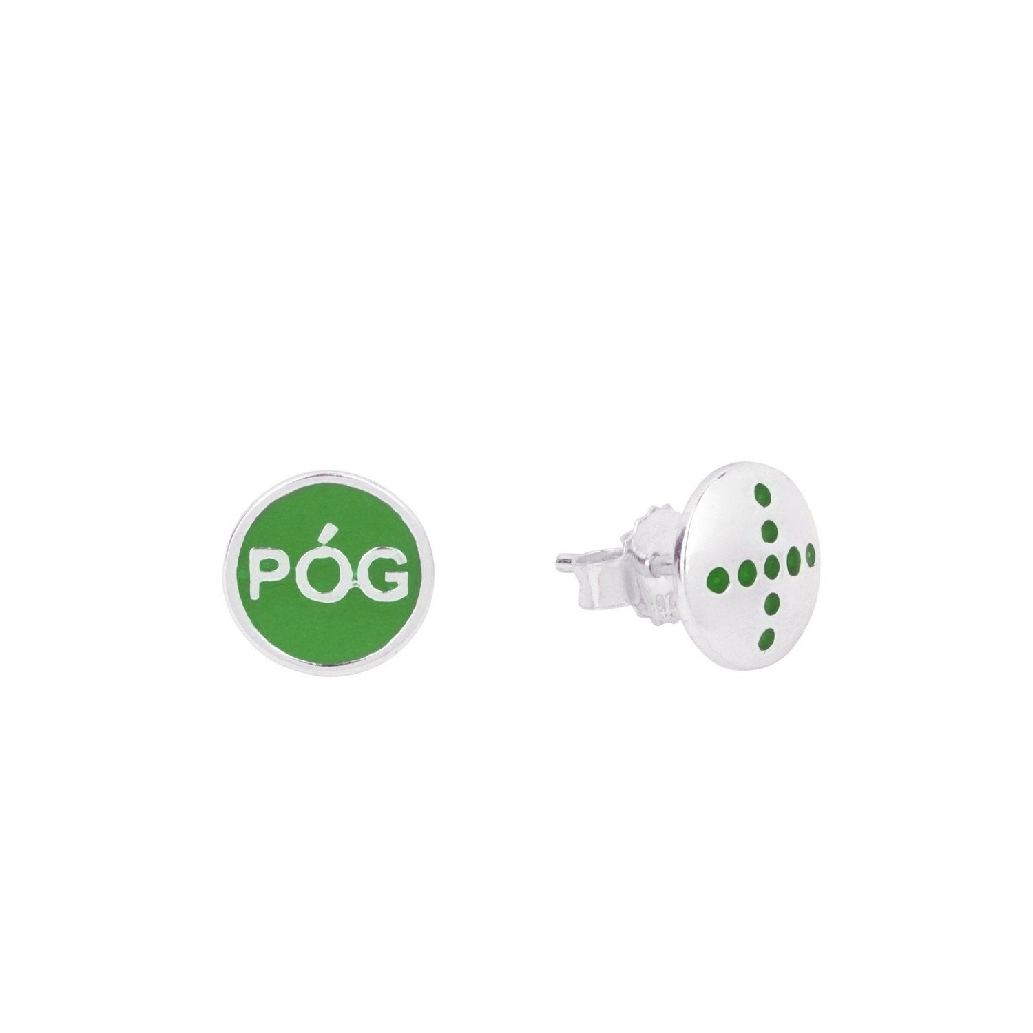 Aretes con beso irlandés