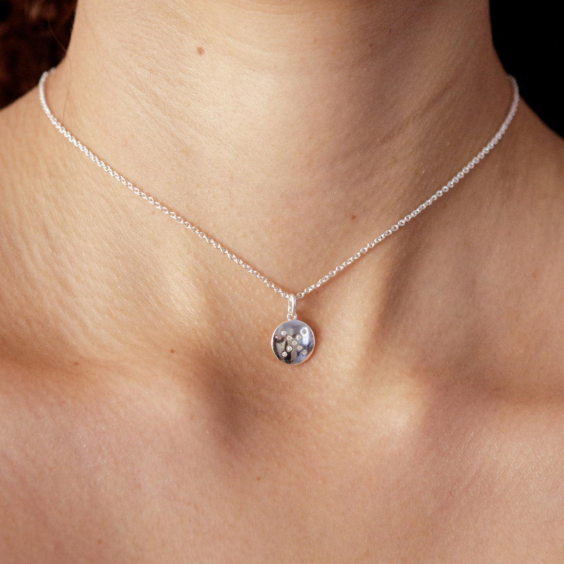 shine-pendant-silver-on-neck-view
