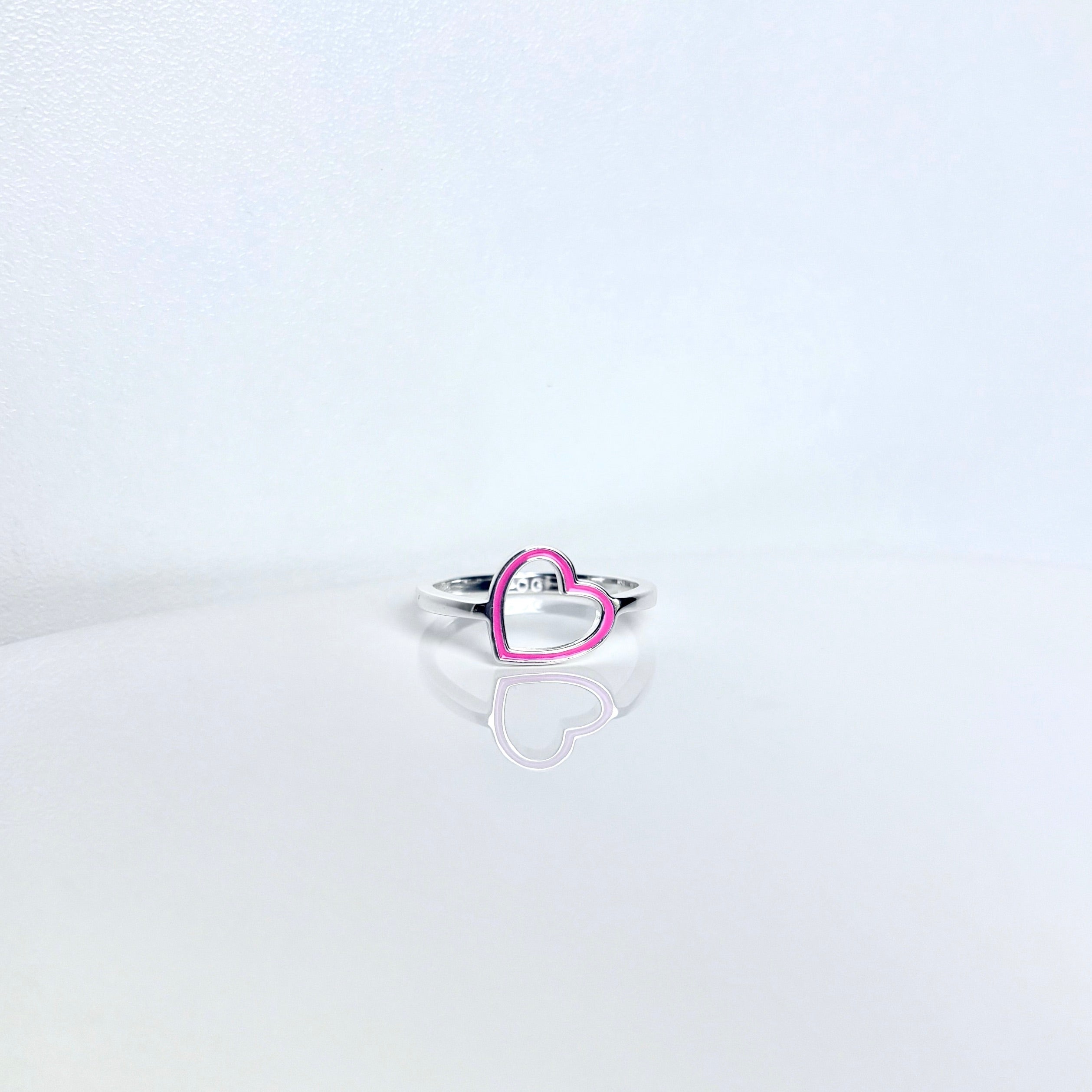 open-heart-ring-pink-silver-front-view