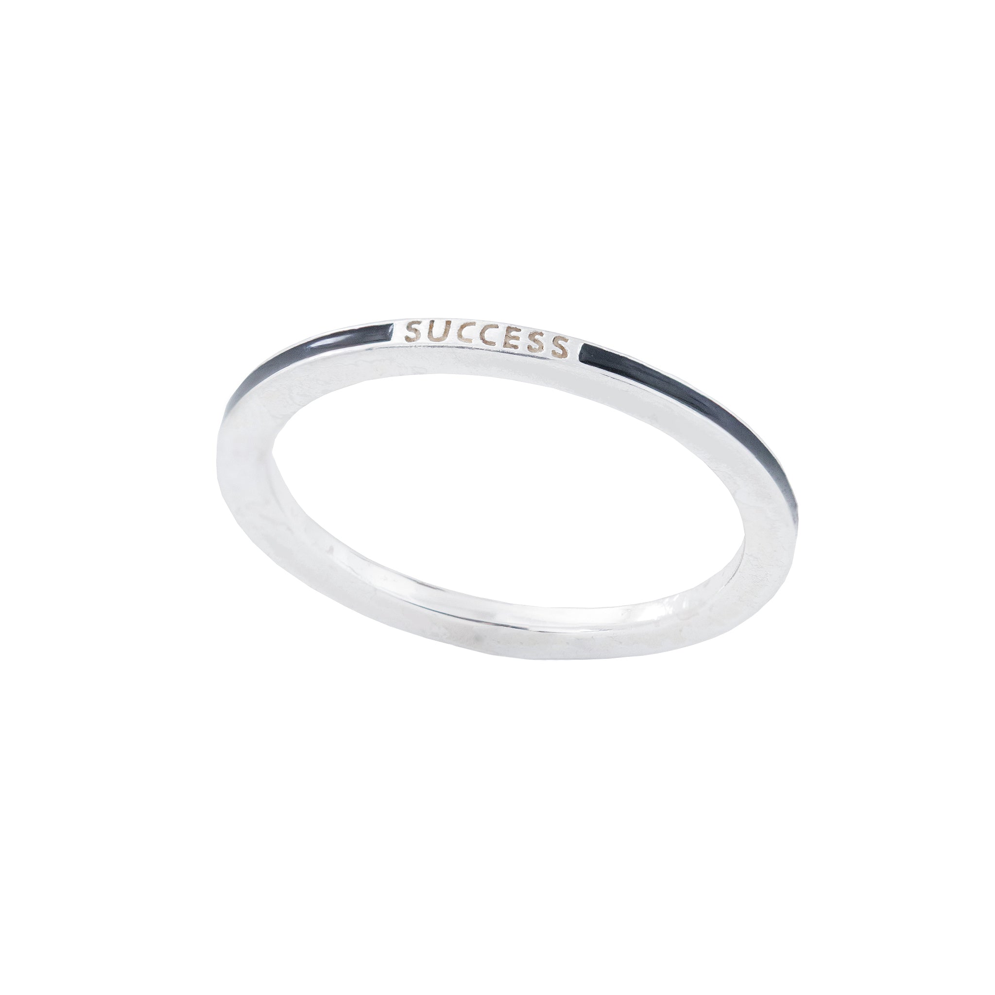 stacking-ring-success-black-silver-front-view
