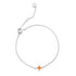 kiss bracelet_orange and silver_frontview