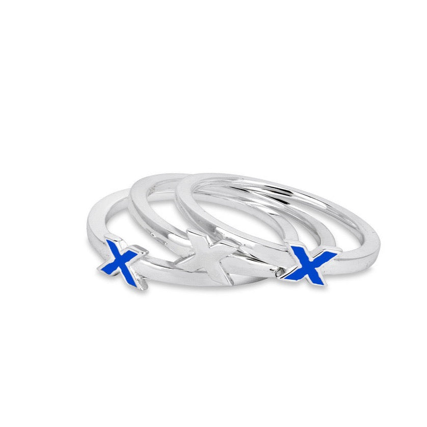 kiss-ring-blue-silver-front-top-view