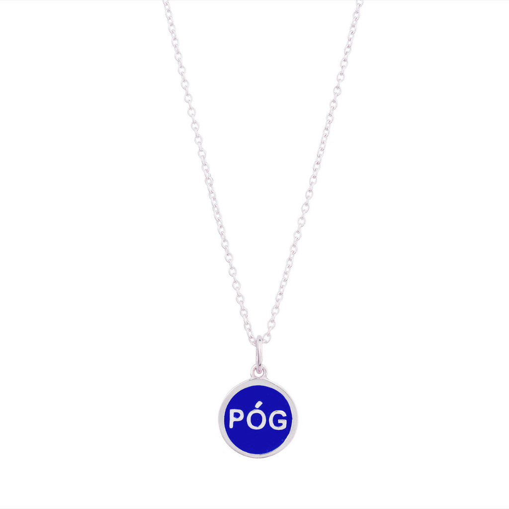 charm-necklace-blue-silver-front-view