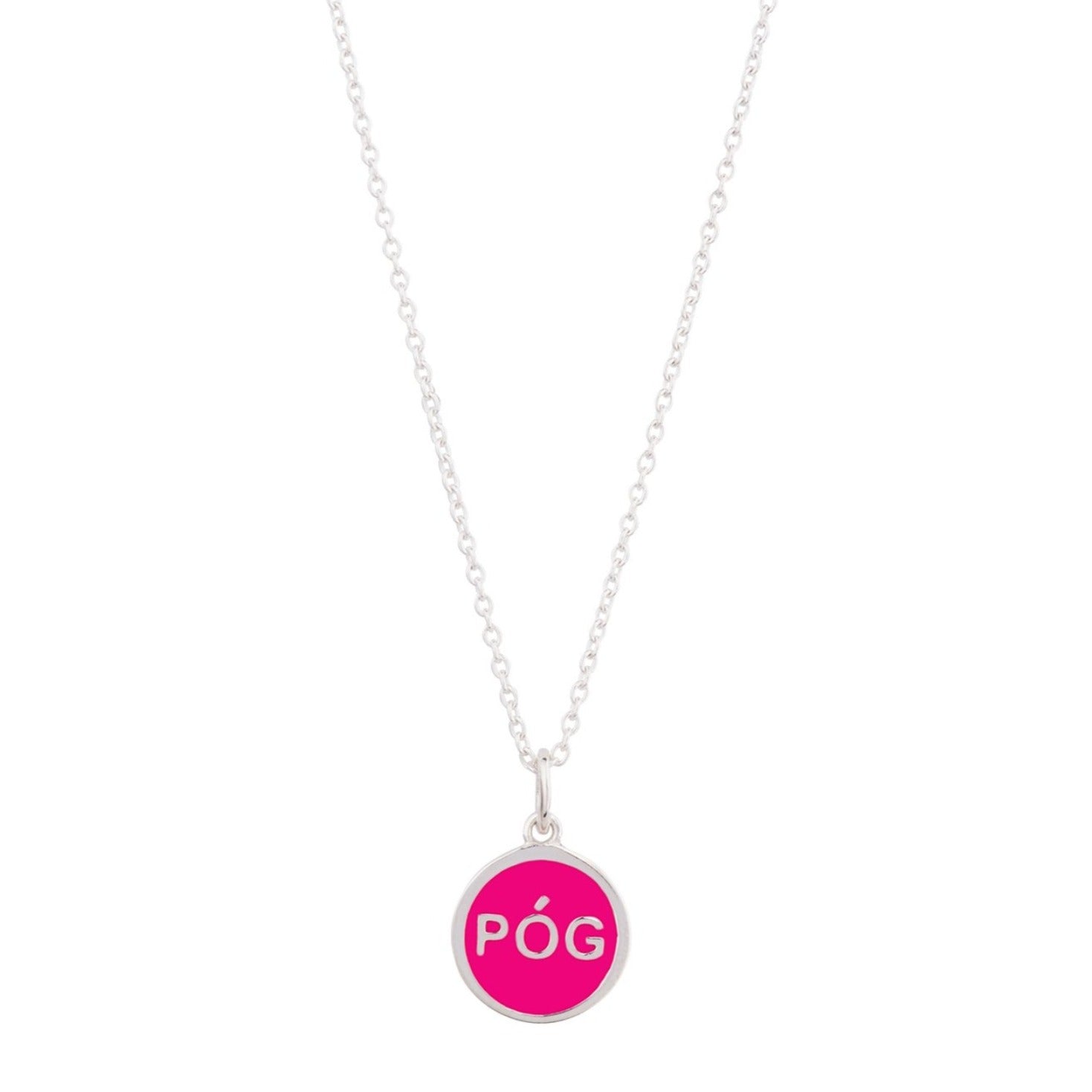 charm-necklace-pink-silver-front-view