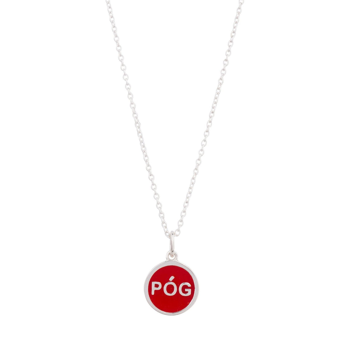charm-necklace-red-silver-front-view