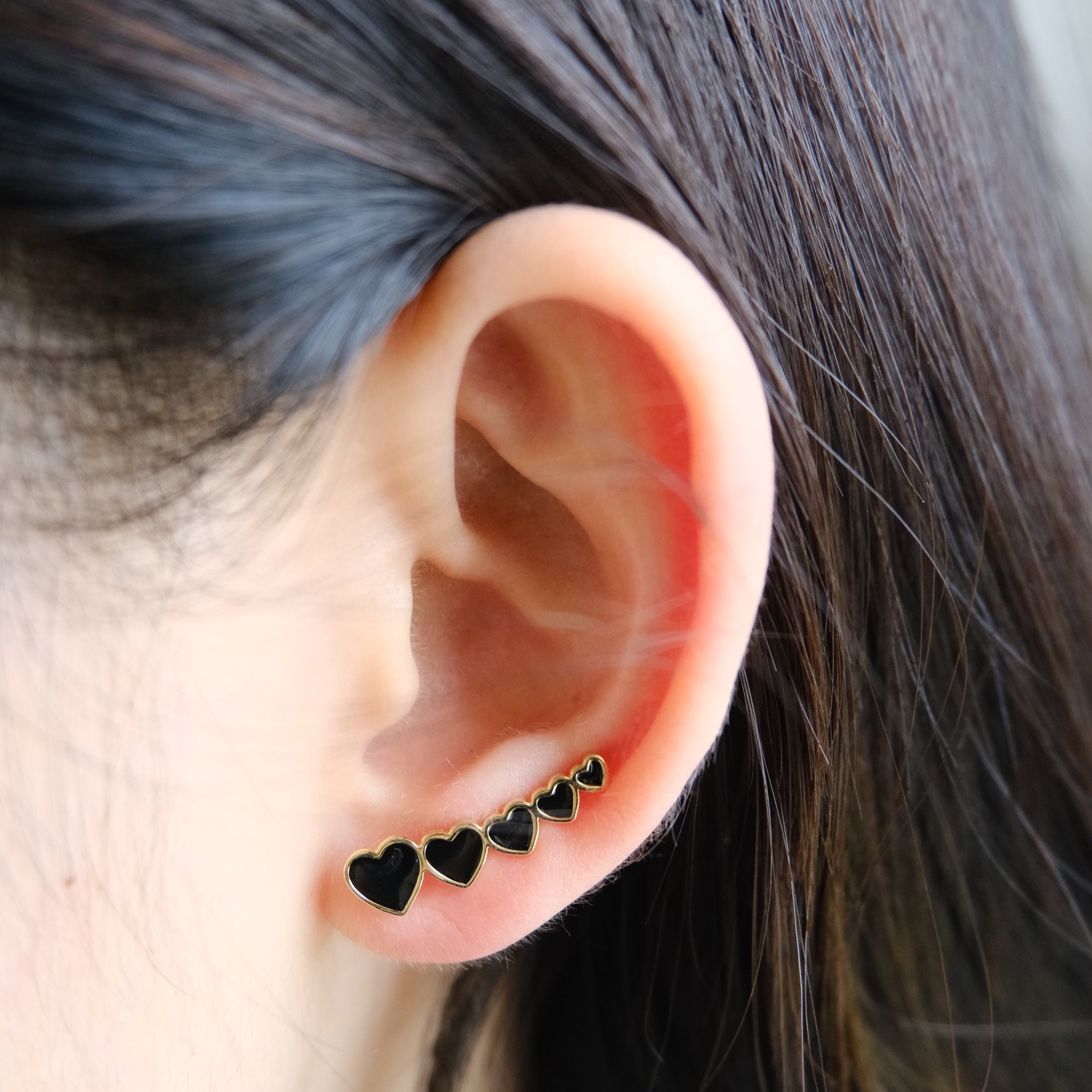 Heart Climber Earrings