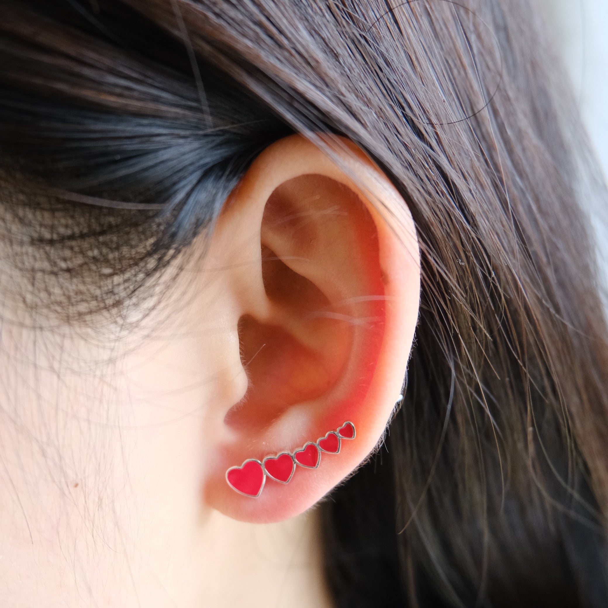 Heart Climber Earrings