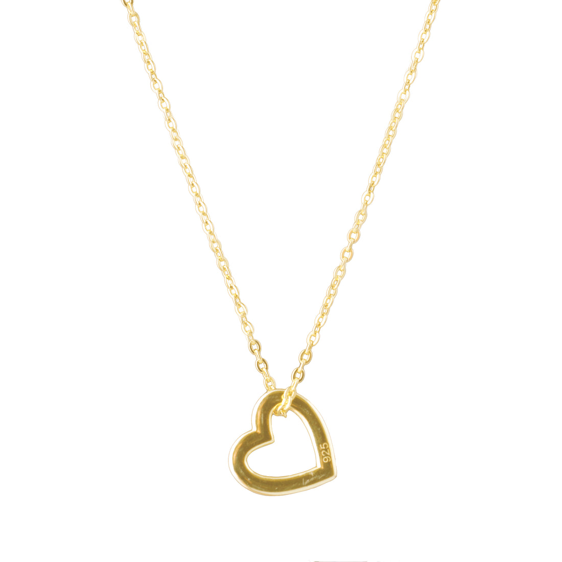 open-heart-necklace-gold-front-view