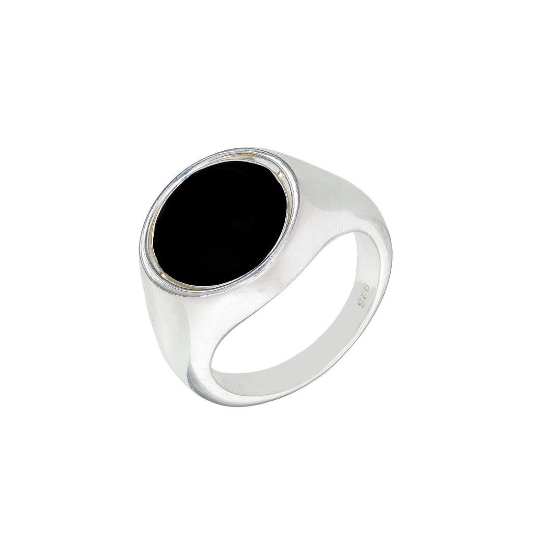 signet-ring-black-silver-front-view