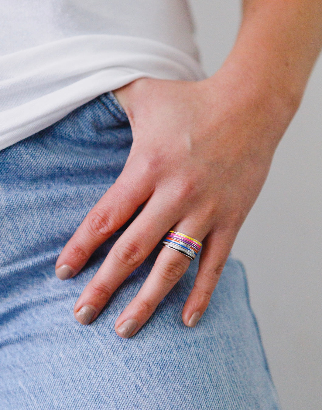 Rainbow Stacking Rings