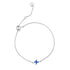 kiss bracelet_blue and silver_frontview