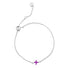 kiss bracelet_purple and silver_frontview