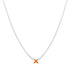 kiss pendant necklace_orange_front view