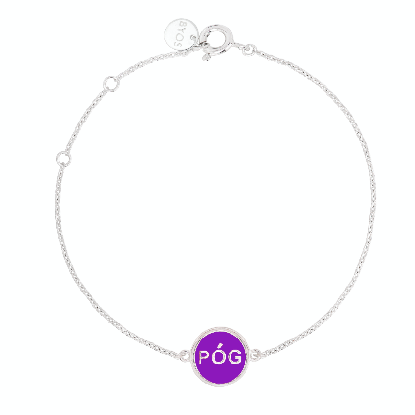 charm-bracelet-purple-silver-front-view