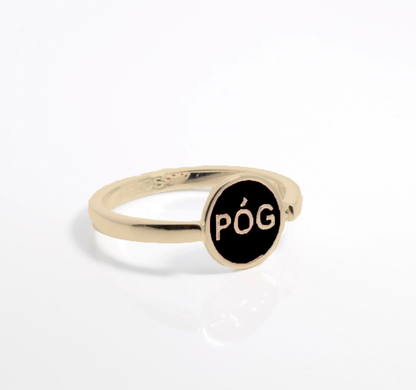 spinning-ring-black-gold-front-view