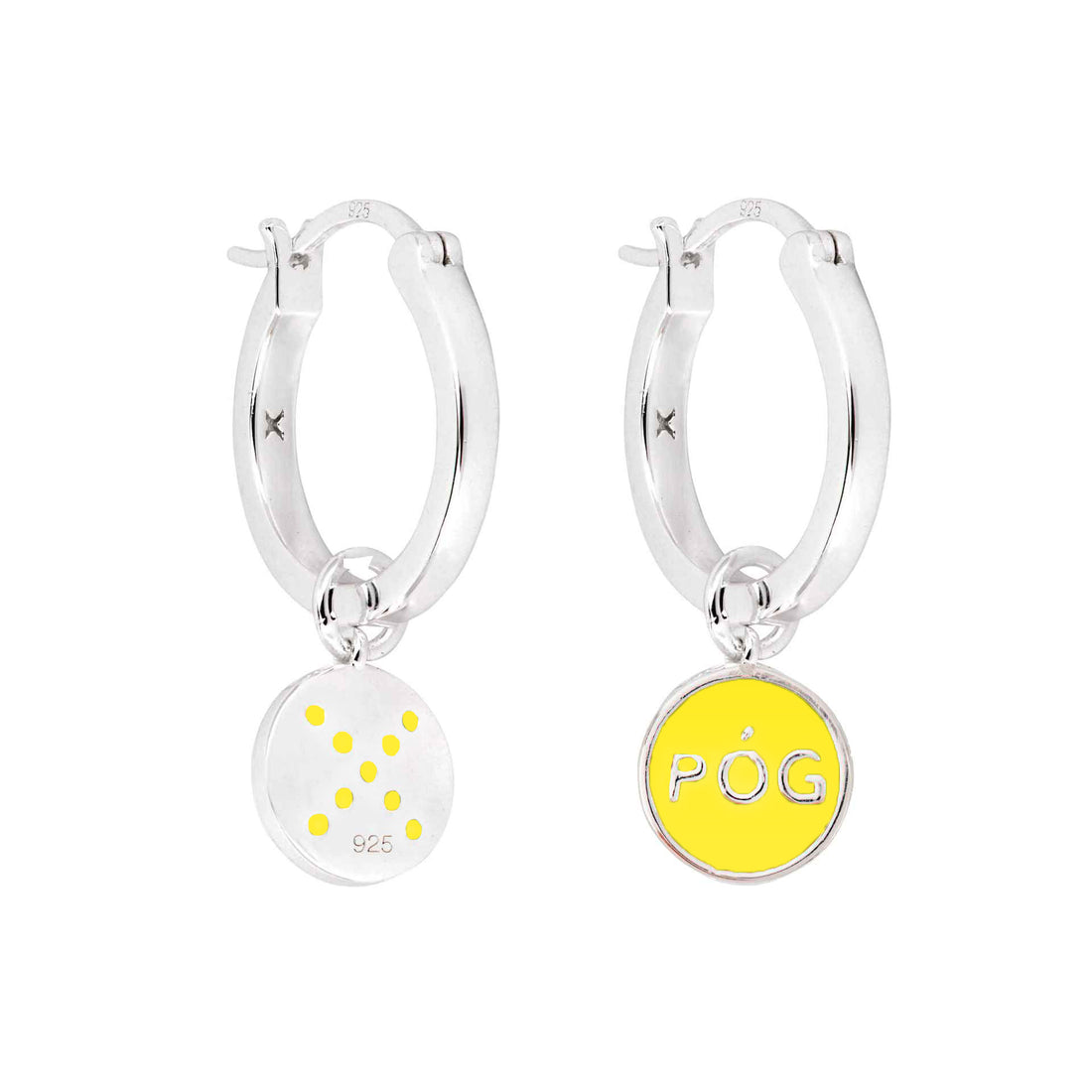 pog-hoop-charm-earrings-yellow-silver-front-view