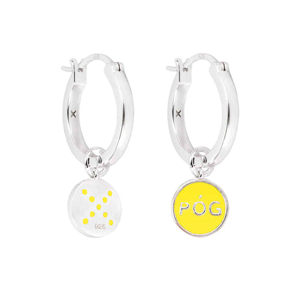 pog-hoop-charm-earrings-yellow-silver-front-view