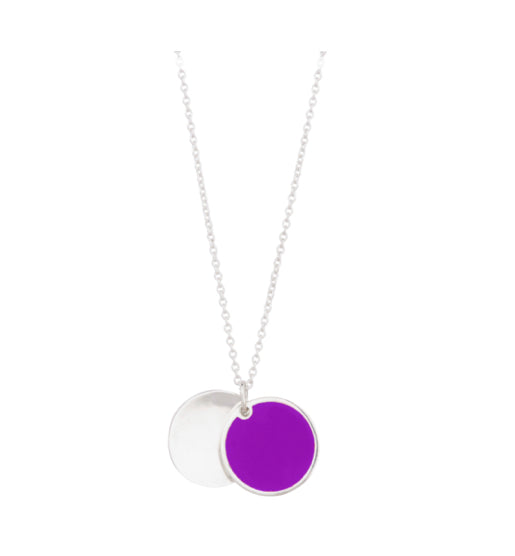 fidget locket_with hidden kiss_silver purple_frontview